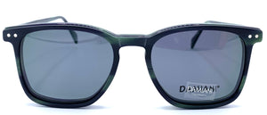 Damiani Mas156 C854  clip sole - occhiale da Vista Verde foto laterale