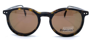 Damiani Mas148 C027  clip sole - occhiale da Vista Marrone Maculato foto laterale