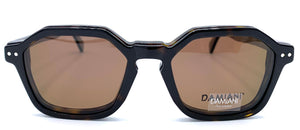 Damiani Mas174 C027  - occhiale da Vista Marrone Maculato foto laterale