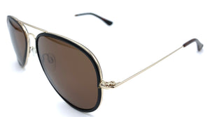 Haru 1020 - occhiale da Vista Nero e Oro foto laterale