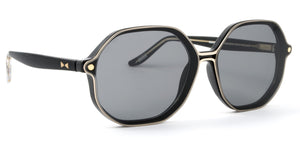 Snob Miuccia 01z - occhiale da Vista Nero e Oro foto laterale