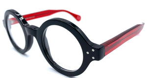 Indie Eyewear k3353 Crosso  - occhiale da Vista Nero e Rosso foto laterale