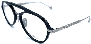 Philippe V X43 - occhiale da Vista Nero e Argento foto laterale