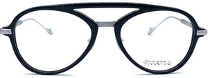 Philippe V X43 - occhiale da Vista Nero e Argento foto frontale