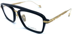 Philippe V X44 - occhiale da Vista Nero e Oro foto laterale