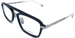 Philippe V X44 - occhiale da Vista Nero e Argento foto laterale