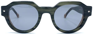 Romeo Gigli Rgs 605 U - occhiale da Sole Verde striato foto frontale