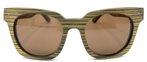 E-Wooden E0114 sc45 - occhiale da Sole Marrone foto frontale