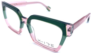 X-ide Yoyce 52-17 C5 - occhiale da Vista Rosa e Verde foto laterale
