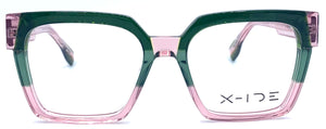 X-ide Yoyce 52-17 C5 - occhiale da Vista Rosa e Verde foto frontale