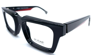 X-ide Munch C1  - occhiale da Vista Nero e Rosso foto laterale