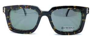 Damiani Mas177 C724  clip sole - occhiale da Vista Marrone Maculato foto laterale