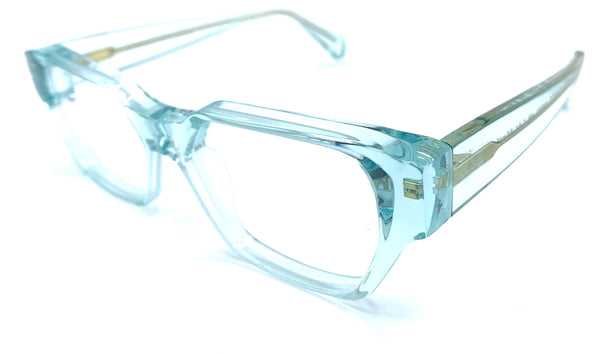 UniqueDesignMilano Mason jar C 54 - occhiale da Vista Azzurro foto laterale
