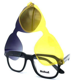 Rebel Nv3123 C2 - occhiale da Sole Giallo foto laterale
