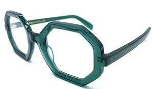 UniqueDesignMilano Atena C29  - occhiale da Vista Verde foto laterale