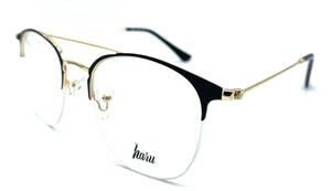 Haru 1028 C2  - occhiale da Vista Nero e Oro foto laterale