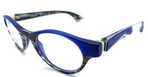 Piero Massaro Pm410 J20  pezzo003 - occhiale da Vista Blu foto laterale