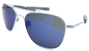 Randolph Aviator AT009 Matte Chrome 3n 55 - occhiale da Sole Blu foto laterale