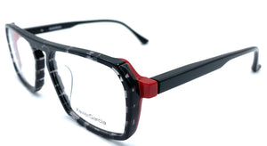 Xaviergarcia Gael C02  - occhiale da Vista Nero e Rosso foto laterale