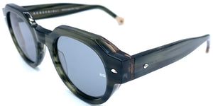 Romeo Gigli Rgs 605 U - occhiale da Sole Verde striato foto laterale