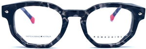 Romeo Gigli Rgv 108 U - occhiale da Vista Grigio-Nero maculato foto frontale