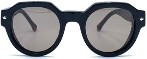 Romeo Gigli Rgs 605 U - occhiale da Sole Nero misto a leggero avana foto frontale