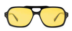 Steve McQueen Sebring Black 100 - occhiale da Sole Giallo foto frontale
