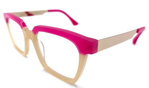 Tree Spectacles Vedra 3001  - occhiale da Vista Oro e Rosa foto frontale