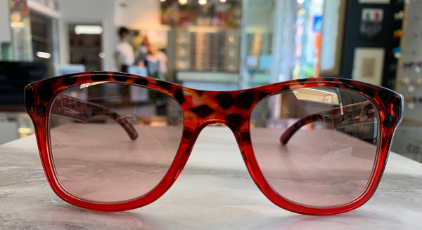 Indie Eyewear Vintage Jungle - occhiale da Sole Rosso foto frontale